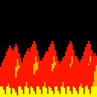 Pixel flames